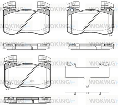 P1913302 WOKING Комплект тормозных колодок, дисковый тормоз