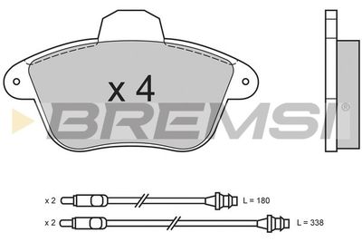 BP2522 BREMSI Комплект тормозных колодок, дисковый тормоз