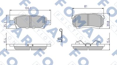 FO921781 FOMAR Friction Комплект тормозных колодок, дисковый тормоз