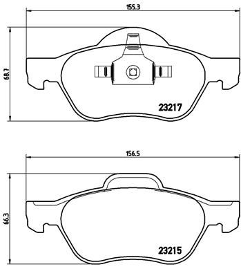 P68029 BREMBO Комплект тормозных колодок, дисковый тормоз