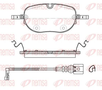 196301 REMSA Комплект тормозных колодок, дисковый тормоз