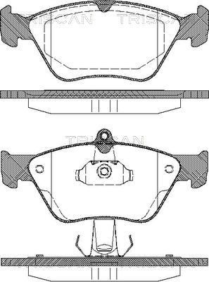 811024001 TRISCAN Комплект тормозных колодок, дисковый тормоз