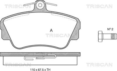 811027944 TRISCAN Комплект тормозных колодок, дисковый тормоз