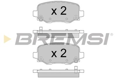 BP3604 BREMSI Комплект тормозных колодок, дисковый тормоз