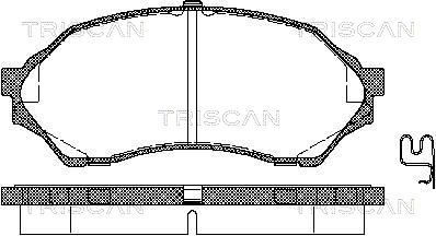 811050001 TRISCAN Комплект тормозных колодок, дисковый тормоз