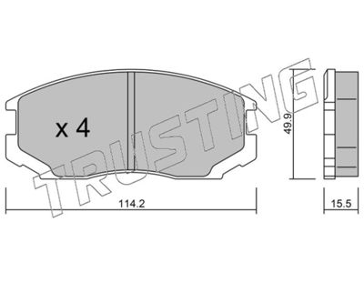 2300 TRUSTING Комплект тормозных колодок, дисковый тормоз