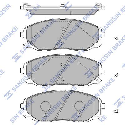 SP1688 Hi-Q Комплект тормозных колодок, дисковый тормоз