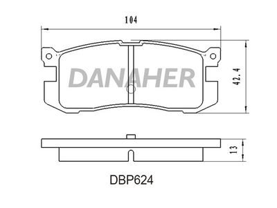 DBP624 DANAHER Комплект тормозных колодок, дисковый тормоз