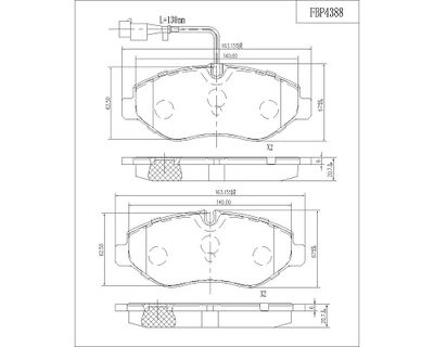 FBP4388 FI.BA Комплект тормозных колодок, дисковый тормоз