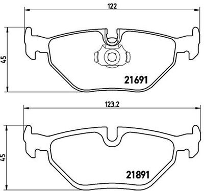 P06023 BREMBO Комплект тормозных колодок, дисковый тормоз