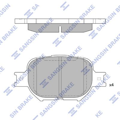 SP1272 Hi-Q Комплект тормозных колодок, дисковый тормоз