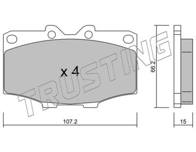 1110 TRUSTING Комплект тормозных колодок, дисковый тормоз