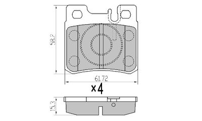 FBP0798 FREMAX Комплект тормозных колодок, дисковый тормоз