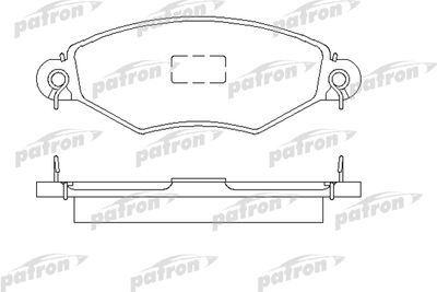 PBP1135 PATRON Комплект тормозных колодок, дисковый тормоз