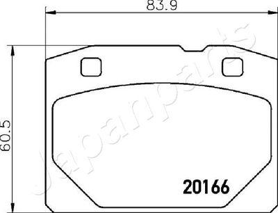 PA044AF JAPANPARTS Комплект тормозных колодок, дисковый тормоз