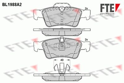 BL1988A2 FTE Комплект тормозных колодок, дисковый тормоз