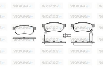 P333312 WOKING Комплект тормозных колодок, дисковый тормоз