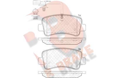 RB2001 R BRAKE Комплект тормозных колодок, дисковый тормоз