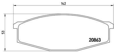 P56015 BREMBO Комплект тормозных колодок, дисковый тормоз