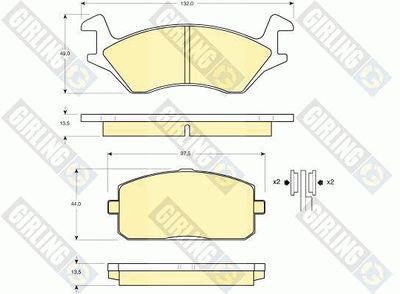 6102349 GIRLING Комплект тормозных колодок, дисковый тормоз