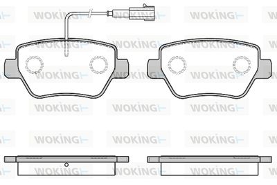 P1794301 WOKING Комплект тормозных колодок, дисковый тормоз