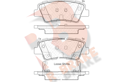 RB1976 R BRAKE Комплект тормозных колодок, дисковый тормоз