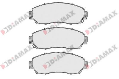 N09522 DIAMAX Комплект тормозных колодок, дисковый тормоз