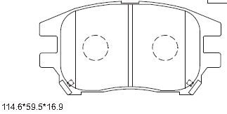 KD2747 ASIMCO Комплект тормозных колодок, дисковый тормоз