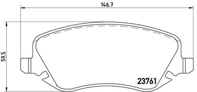 P23088 BREMBO Комплект тормозных колодок, дисковый тормоз