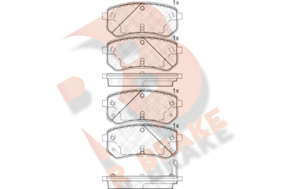 RB1710 R BRAKE Комплект тормозных колодок, дисковый тормоз