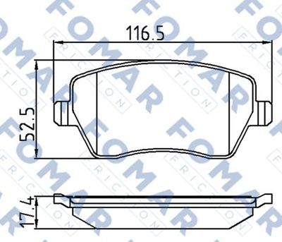 FO921181 FOMAR Friction Комплект тормозных колодок, дисковый тормоз