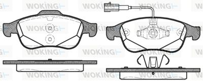 P1348302 WOKING Комплект тормозных колодок, дисковый тормоз