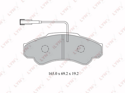 BD2216 LYNXauto Комплект тормозных колодок, дисковый тормоз