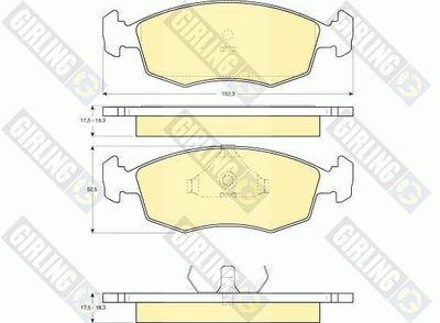 6103712 GIRLING Комплект тормозных колодок, дисковый тормоз