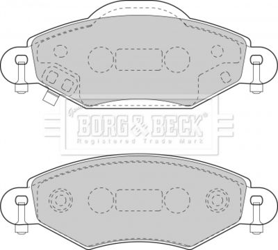 BBP1808 BORG & BECK Комплект тормозных колодок, дисковый тормоз