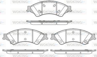 P1424302 WOKING Комплект тормозных колодок, дисковый тормоз