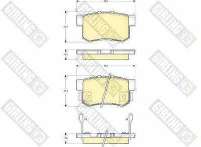 6132699 GIRLING Комплект тормозных колодок, дисковый тормоз