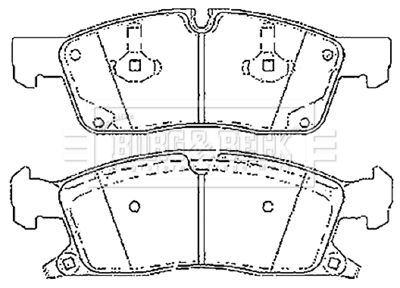 BBP2272 BORG & BECK Комплект тормозных колодок, дисковый тормоз