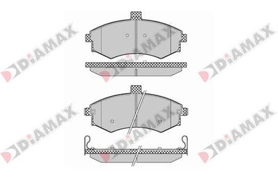 N09425 DIAMAX Комплект тормозных колодок, дисковый тормоз