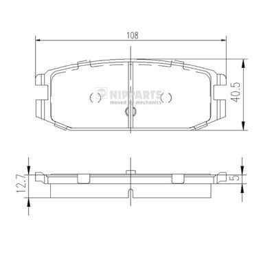 J3615009 NIPPARTS Комплект тормозных колодок, дисковый тормоз