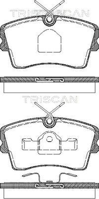 811024860 TRISCAN Комплект тормозных колодок, дисковый тормоз