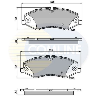 CBP02030 COMLINE Комплект тормозных колодок, дисковый тормоз