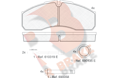 RB1499 R BRAKE Комплект тормозных колодок, дисковый тормоз