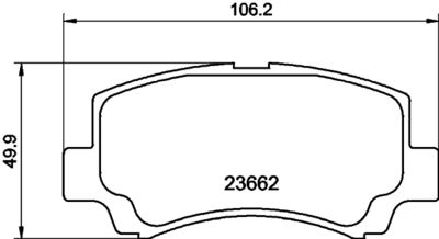 8DB355027831 HELLA Комплект тормозных колодок, дисковый тормоз