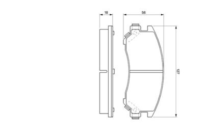 0986461134 BOSCH Комплект тормозных колодок, дисковый тормоз