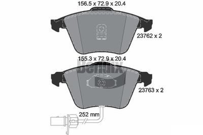 BPD2041 BENDIX Braking Комплект тормозных колодок, дисковый тормоз