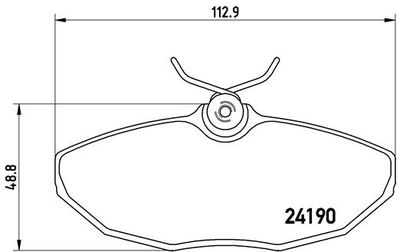 P36015 BREMBO Комплект тормозных колодок, дисковый тормоз