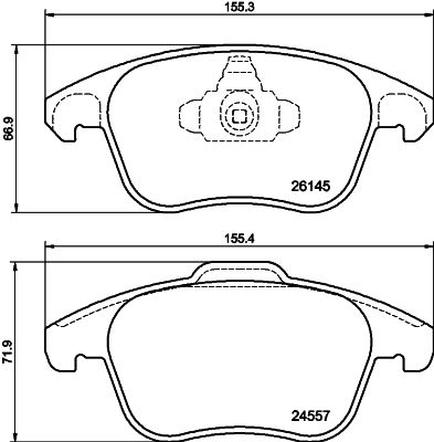 8DB355040141 HELLA PAGID Комплект тормозных колодок, дисковый тормоз