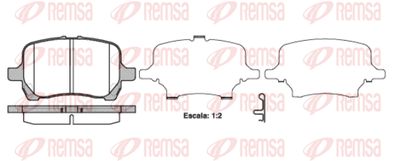 108912 REMSA Комплект тормозных колодок, дисковый тормоз