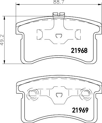 MDB1687 MINTEX Комплект тормозных колодок, дисковый тормоз